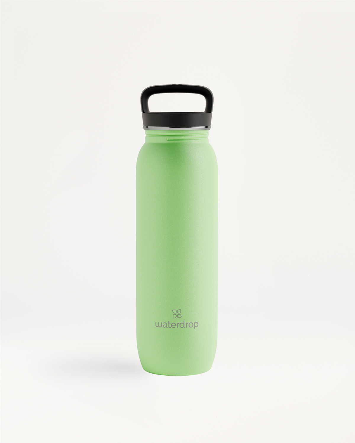 All-Purpose Ultralight Sport water bottle with black loop lid, featuring a practical thermal drinking lid and handle for easy carrying. Ideal for active lifestyles.