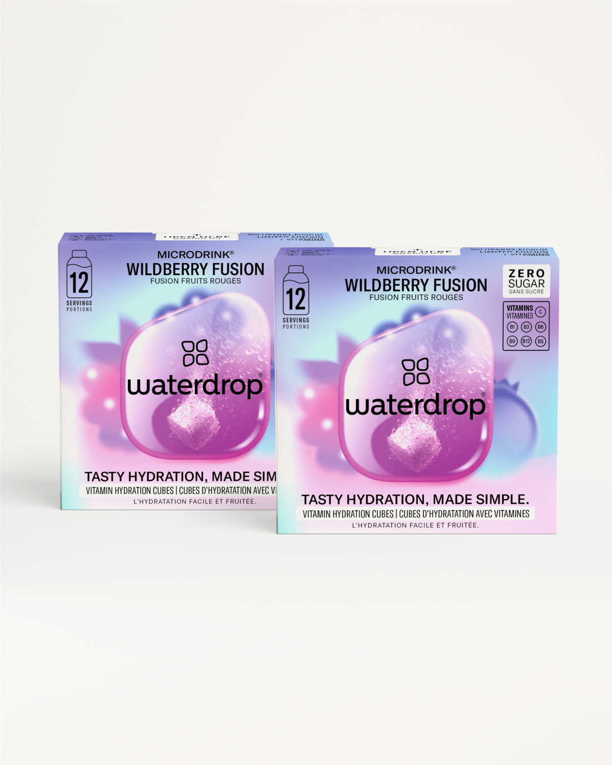 Summer Fusion Twin Pack with close-ups of logos and labels, highlighting the enticing options of Wildberry Fusion and Paradise Fusion for your perfect summer choice.