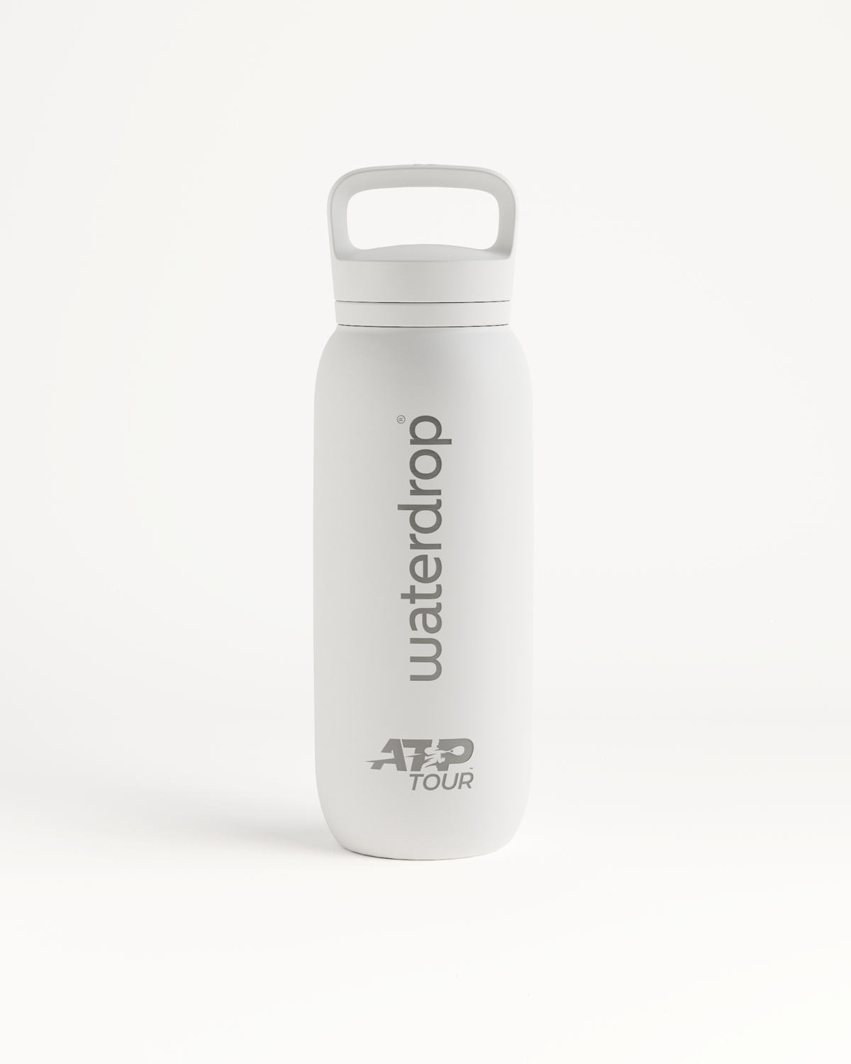 Official ATP Tour Sport All-Purpose Thermo with Spout Lid, featuring a sturdy handle and sleek design, ideal for keeping beverages cold during intense tennis matches.