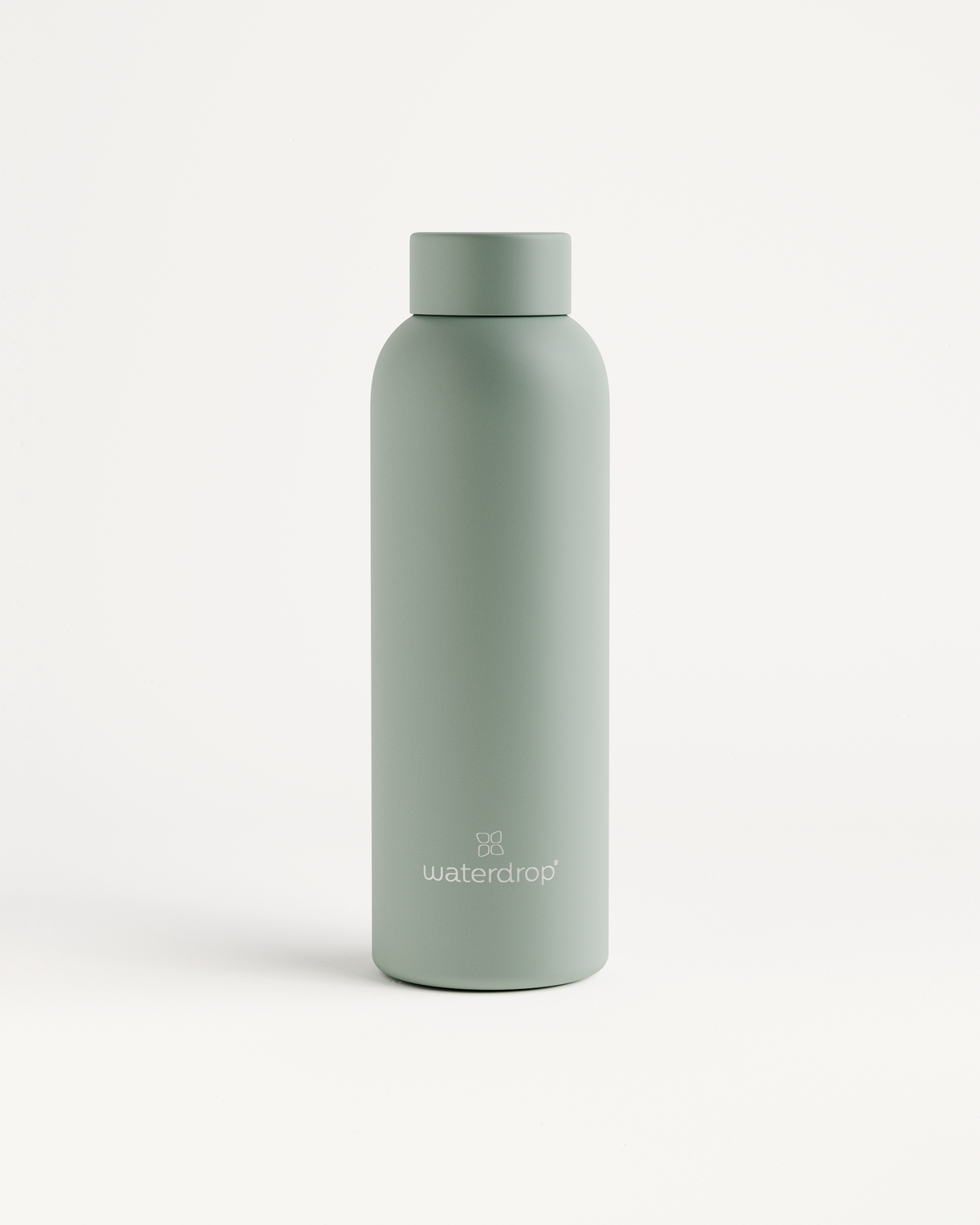 Classic Thermo Steel bottle, double-walled stainless steel, visible logo, designed to keep drinks ice cold for 24 hours or hot for 12 hours.