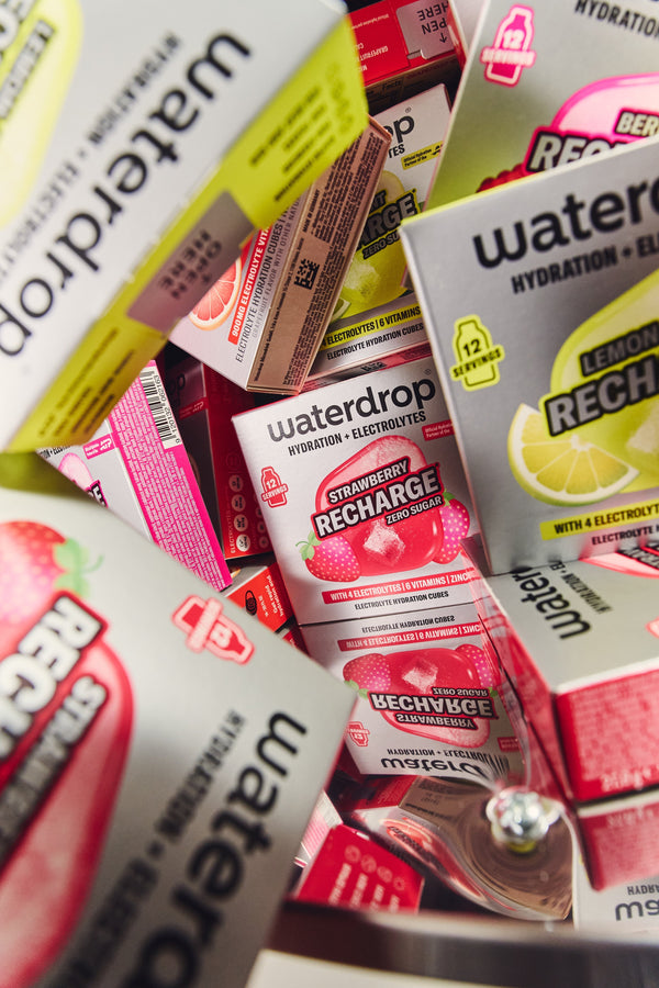 A stack of Microlyte RECHARGE packages