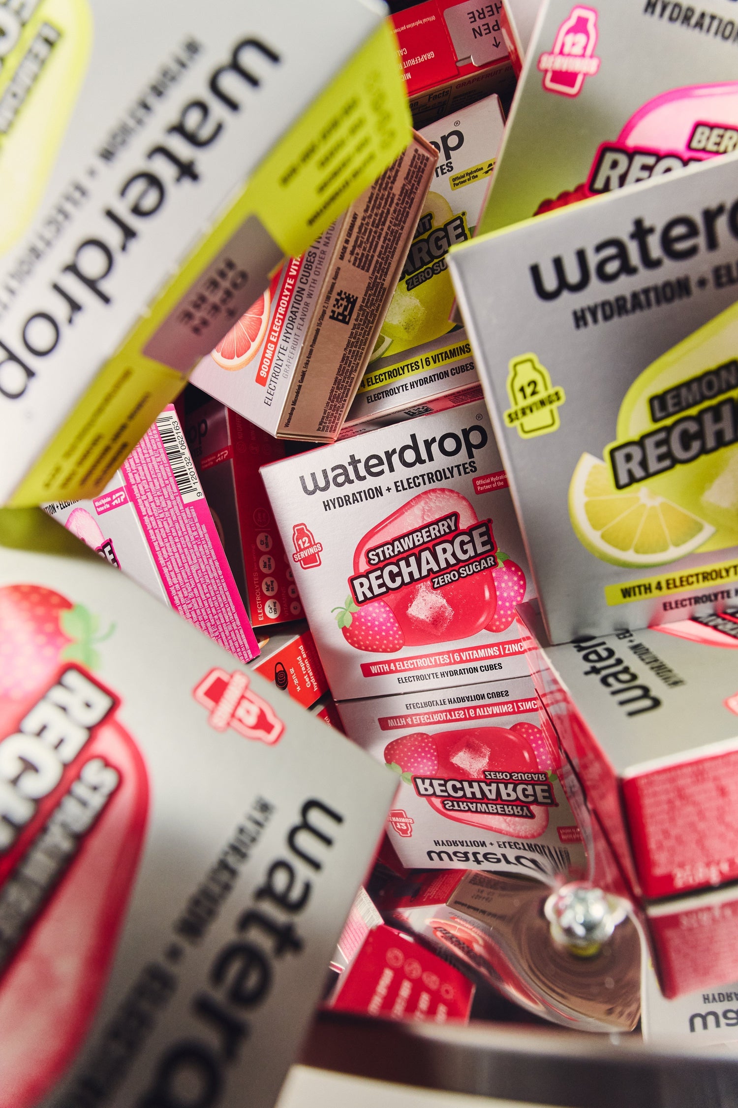 A stack of Microlyte RECHARGE packages