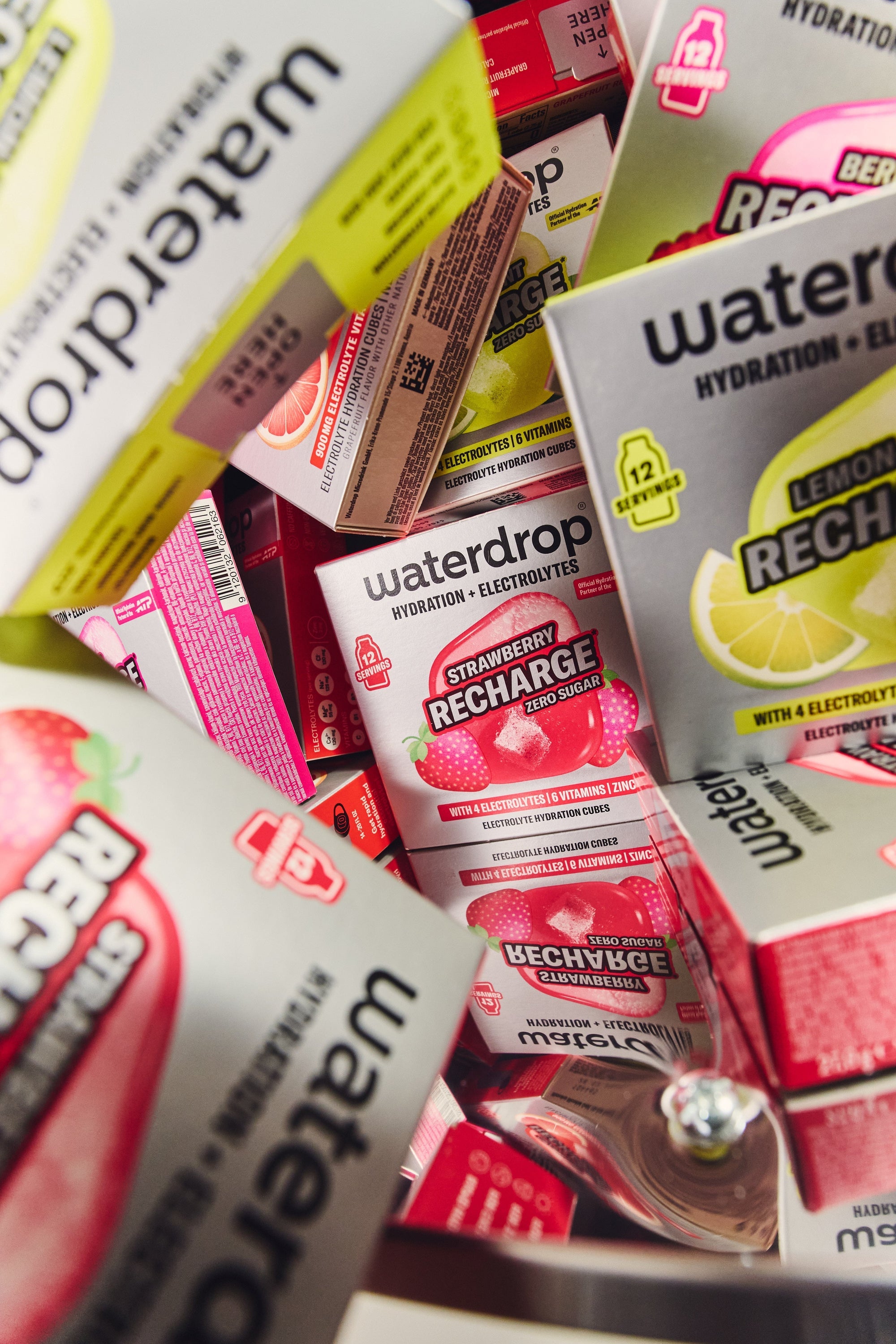A stack of Microlyte RECHARGE packages