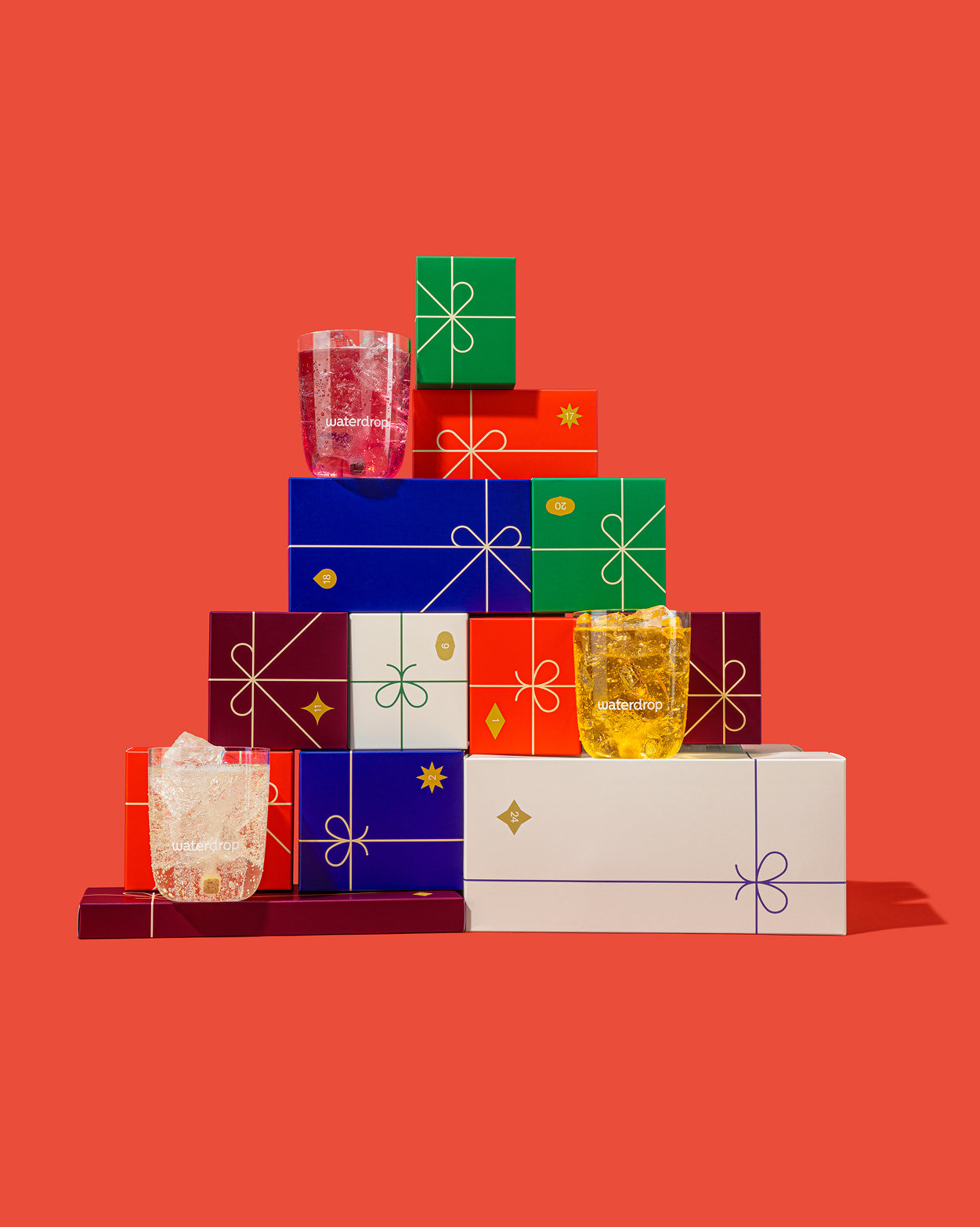 Advent Calendar Large with festive waterdrop® drinks.