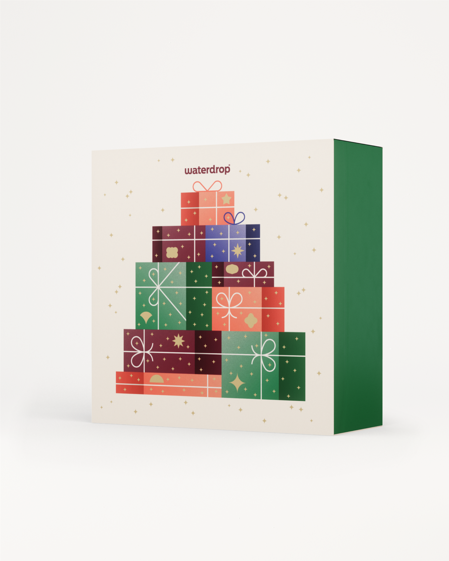 Waterdrop® Advent Calendar Large with festive gift-box design.