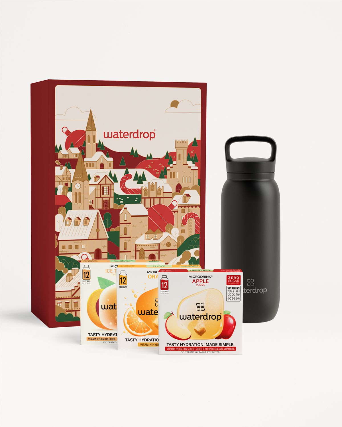 All-Purpose Thermo Spout Lid Gift Set with hydration cubes.