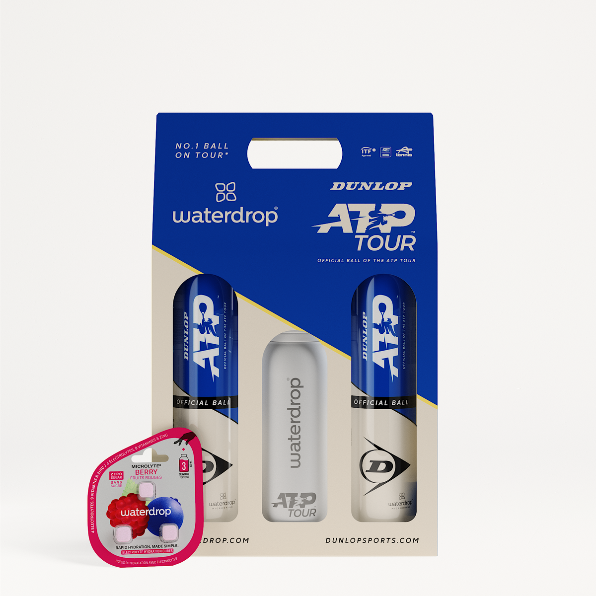 ウォータードロップ　テニスATP tour 白　600ml ウォータードロップ テニスATP tour 白 600ml Official ATP Tour