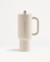 Explorer Thermo Tumbler with handle and straw.