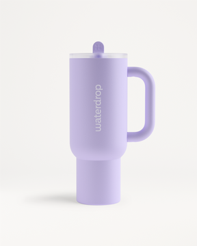 Fusion Explorer Thermo Tumbler close-up, featuring a sleek cylindrical design with a handle, embodying stylish drinkware innovation for hot or cold beverages.