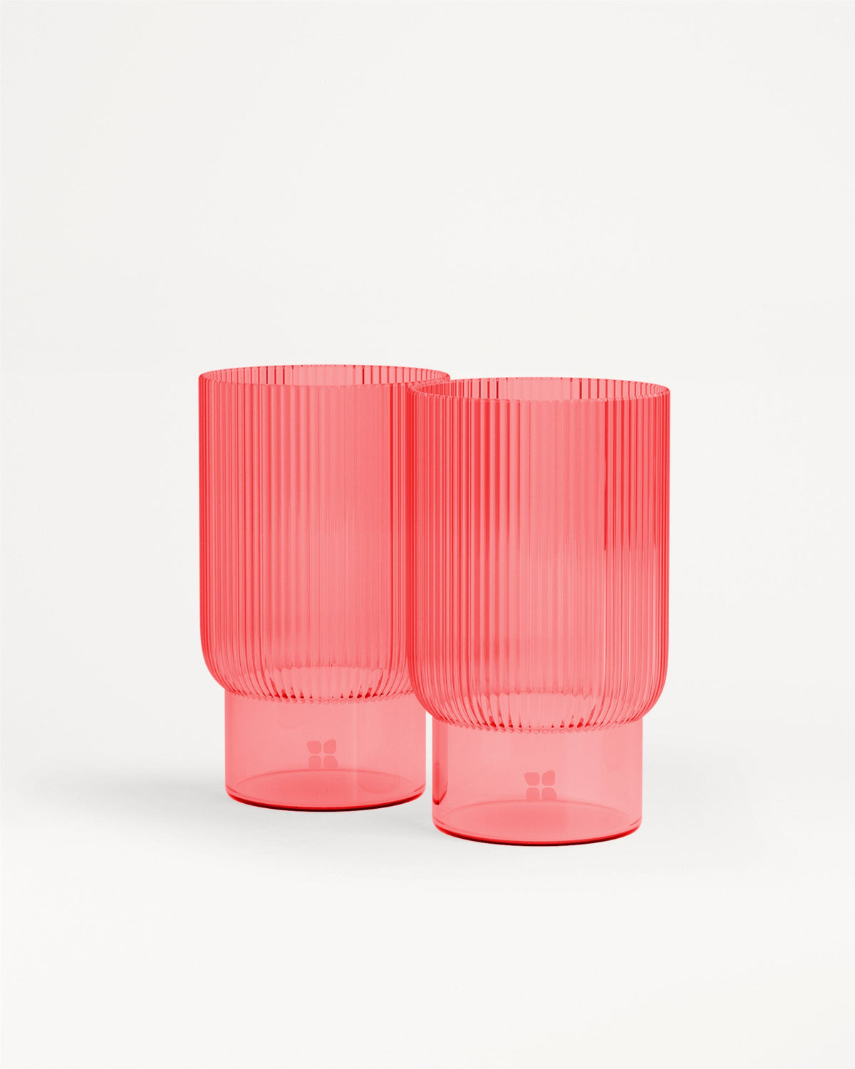 Sour Cherry Fluted Glasses