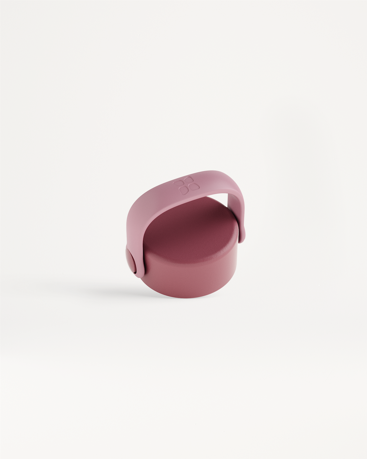 Carry Cap featuring a circular lid with a strap-style handle, designed for easy carrying or attachment to bags with a carabiner.