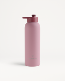 Thermo Steel Bottle · Pull-Up Cap stands upright, featuring a smooth matte finish, double-walled stainless steel for temperature retention, and a flip-up spout.